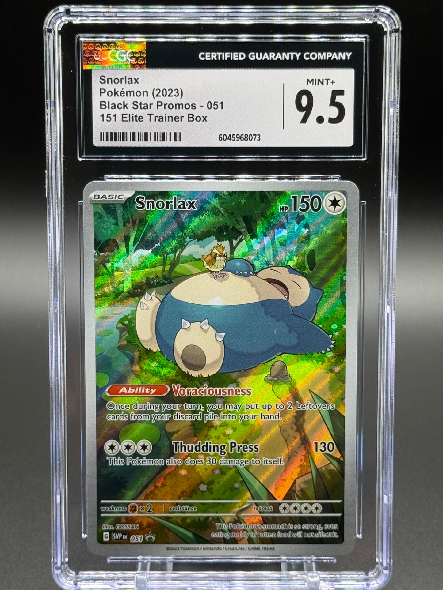 Pokemon TCG Snorlax | Black Star Promo SVP 051 | CGC Graded MINT+ 9.5