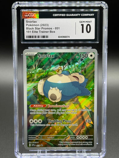 Pokemon TCG Snorlax | Black Star Promo SVP 051 | CGC Graded GEM MINT 10