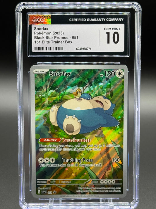 Pokemon TCG Snorlax | Black Star Promo SVP 051 | CGC Graded GEM MINT 10