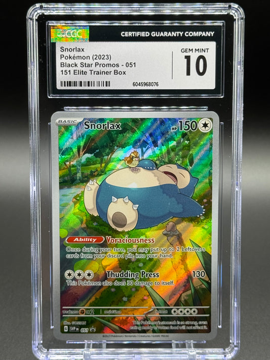 Pokemon TCG Snorlax | Black Star Promo SVP 051 | CGC Graded GEM MINT 10