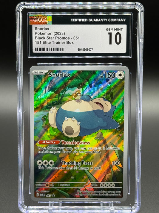 Pokemon TCG Snorlax | Black Star Promo SVP 051 | CGC Graded GEM MINT 10