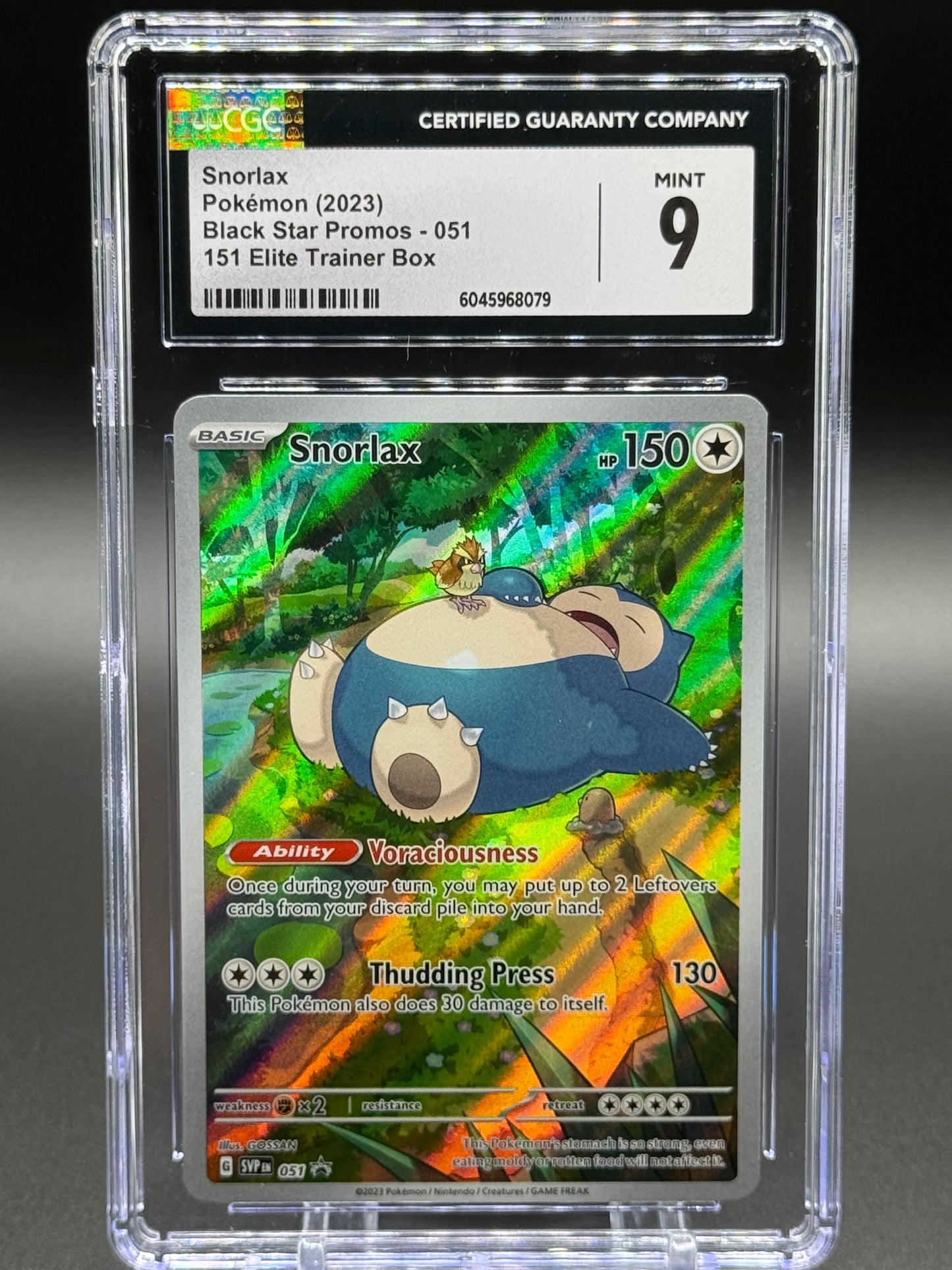 Pokemon TCG Snorlax | Black Star Promo SVP 051 | CGC Graded MINT 9