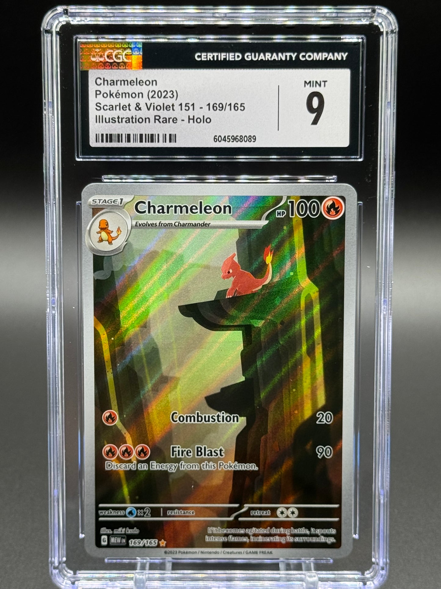 Pokemon TCG Charmeleon | Scarlet & Violet 151 169/165 | CGC Graded MINT 9