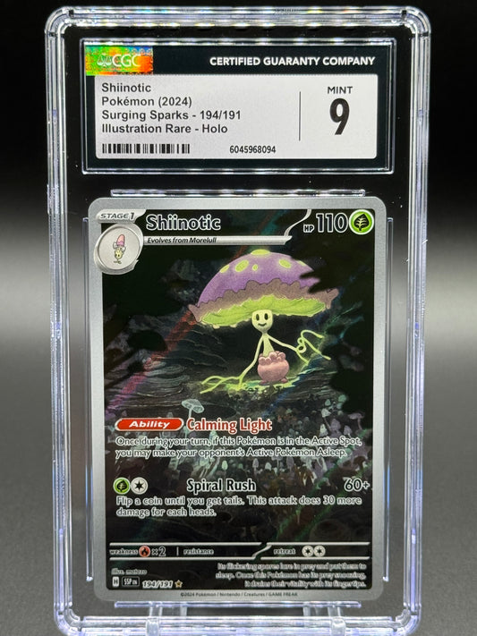 Pokemon TCG Shiinotic | Surging Sparks 194/191 | CGC Graded MINT 9