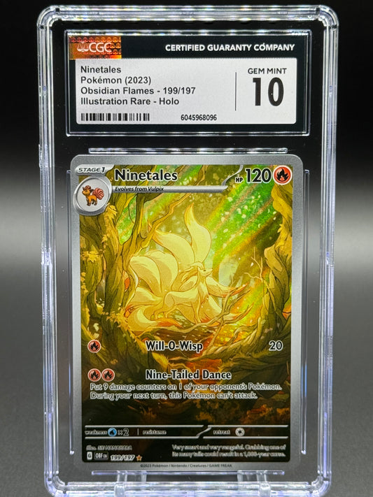 Pokemon TCG Ninetales | Obsidian Flames 199/197 | CGC Graded GEM MINT 10