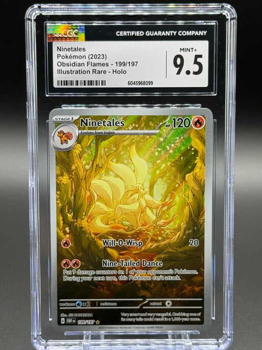 Pokemon TCG Ninetales | Obsidian Flames 199/197 | CGC Graded MINT+ 9.5