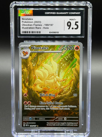 Pokemon TCG Ninetales | Obsidian Flames 199/197 | CGC Graded MINT+ 9.5