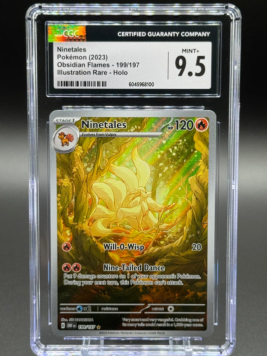 Pokemon TCG Ninetales | Obsidian Flames 199/197 | CGC Graded MINT+ 9.5
