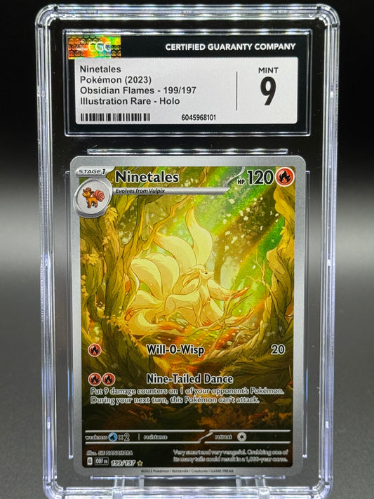 Pokemon TCG Ninetales | Obsidian Flames 199/197 | CGC Graded MINT 9