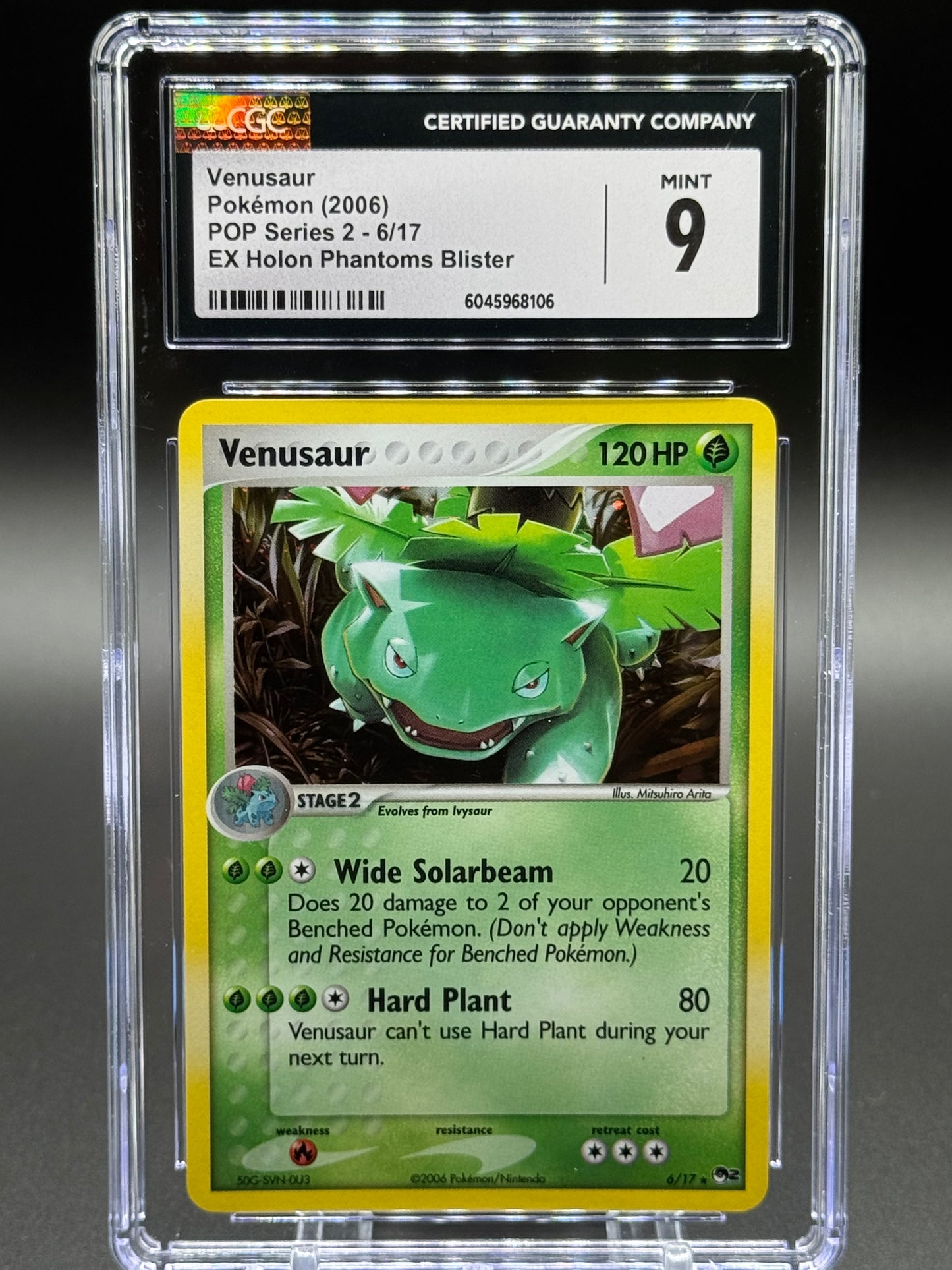 Pokemon TCG Venusaur | Pop Series 2 6/17 | CGC Graded MINT 9