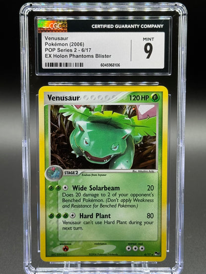 Pokemon TCG Venusaur | Pop Series 2 6/17 | CGC Graded MINT 9