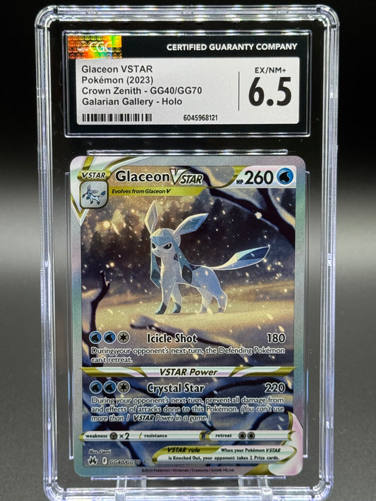 Pokemon TCG Glaceon VSTAR | Crown Zenith GG40/GG70 | CGC Graded EX/NM+ 6.5