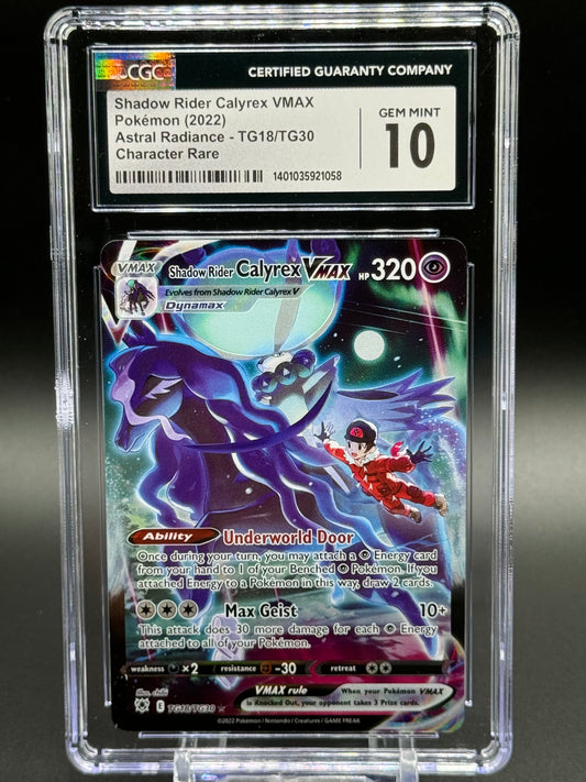 Pokemon TCG Shadow Rider Calyrex VMAX | Astral Radiance TG18/TG30 | CGC Graded GEM MINT 10