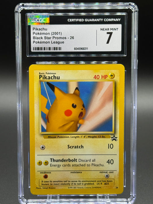 Pokemon TCG Pikachu | Black Star Promo 26 | CGC Graded NEAR MINT 7