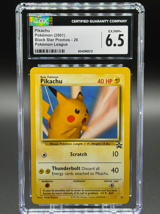Pokemon TCG Pikachu | Black Star Promo 26 | CGC Graded EX/NM+ 6.5