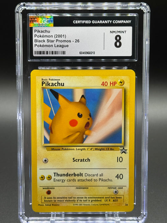Pokemon TCG Pikachu | Black Star Promo 26 | CGC Graded NM/MINT 8