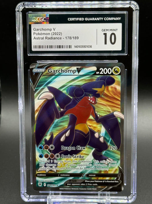 Pokemon TCG Garchomp V | Astral Radiance 178/189 Full Art | CGC Graded GEM MINT 10