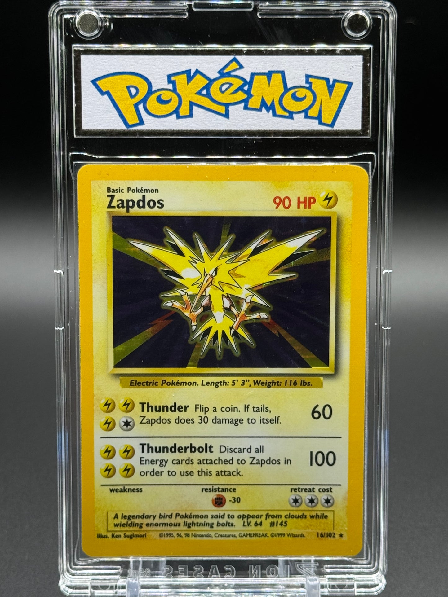 Pokemon TCG Zapdos | Base Set 16/102 | Condition: Light Play