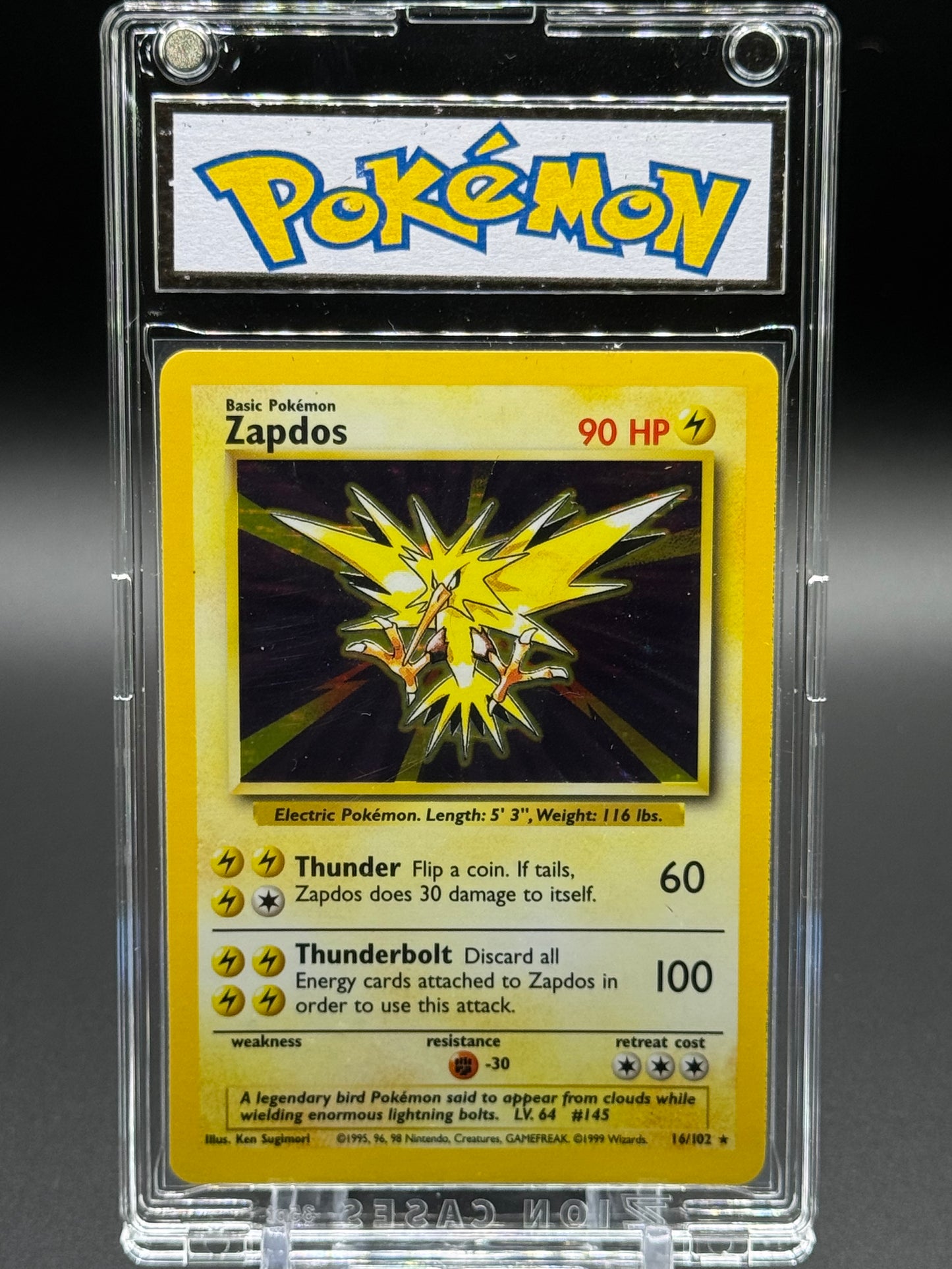 Pokemon TCG Zapdos | Base Set 16/102 | Condition: Light Play