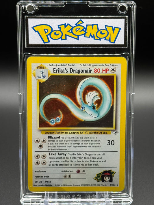 Pokemon TCG Erika's Dragonair | Gym Heroes 4/132 | Condition: Damaged