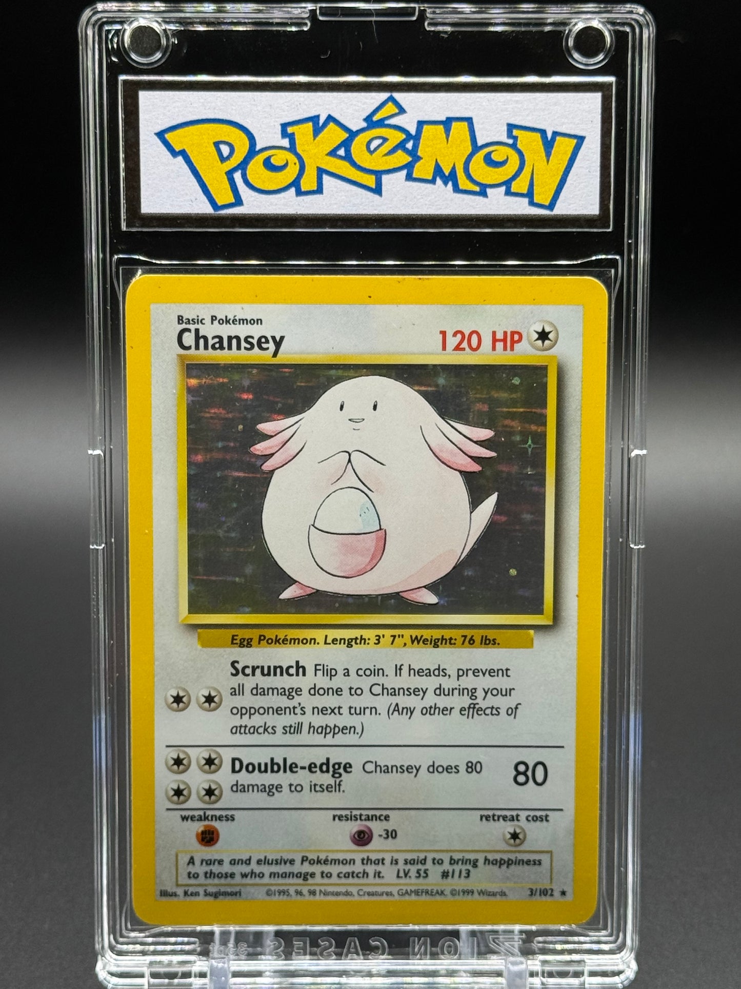 Pokemon TCG Chansey | Base Set 3/102 | Condition: Light Play
