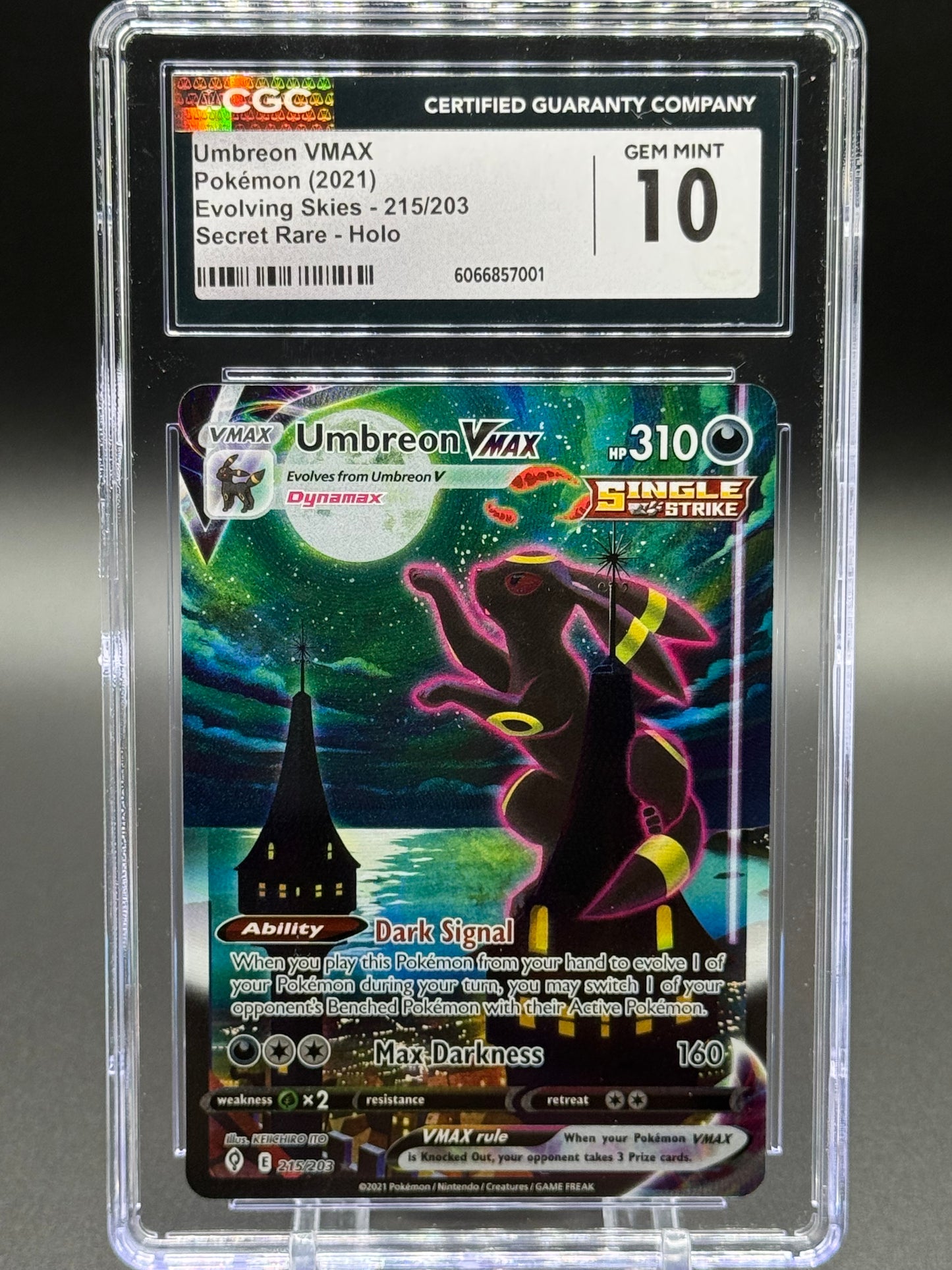 Pokemon TCG Umbreon VMAX | Evolving Skies 215/203 | CGC Graded GEM MINT 10