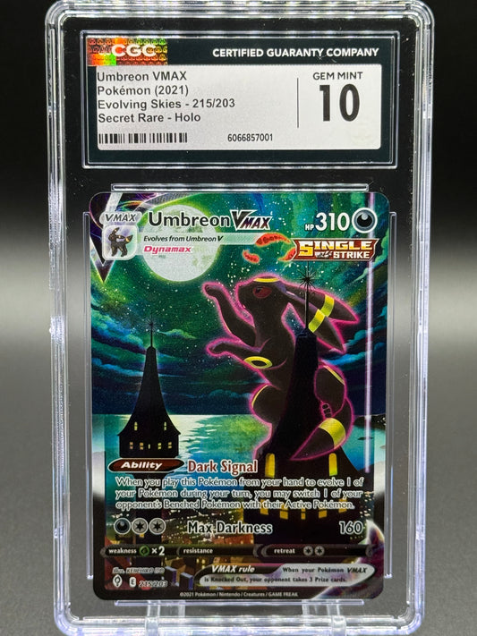 Pokemon TCG Umbreon VMAX | Evolving Skies 215/203 | CGC Graded GEM MINT 10