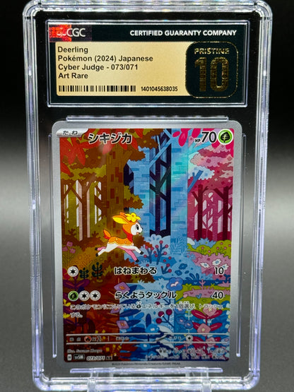 Japanese Pokemon TCG Deerling | Cyber Judge AR 073/071 | CGC Graded PRISTINE 10