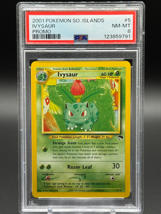 Pokemon TCG Ivysaur | Southern Islands 5/18 | PSA Graded NM-MT 8
