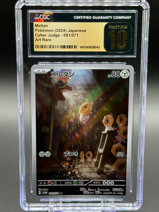 Japanese Pokemon TCG Meltan | Cyber Judge AR 081/071 | CGC Graded PRISTINE 10