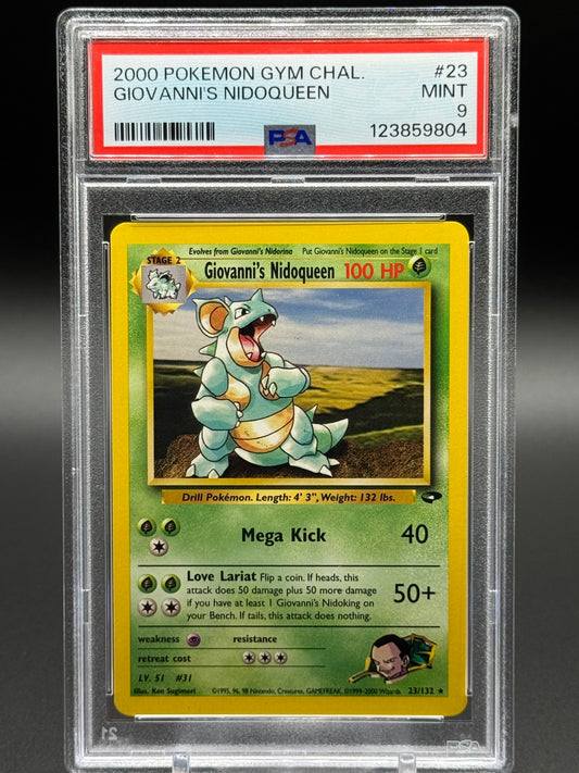 Pokemon TCG Giovanni's Nidoqueen | Gym Challenge 23/132 | PSA Graded MINT 9