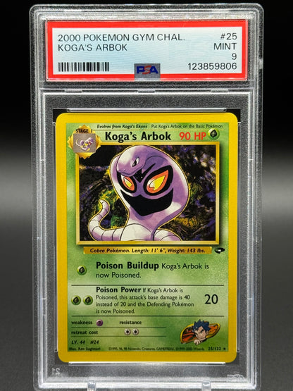 Pokemon TCG Koga's Arbok | Gym Challenge 25/132 | PSA Graded MINT 9