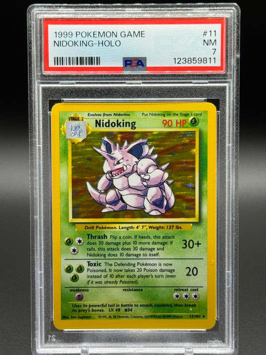 Pokemon TCG Nidoking | Base Set 11/102 | PSA Graded NM 7