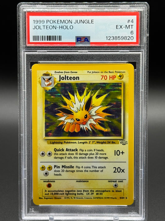 Pokemon TCG Jolteon | Jungle 4/64 | PSA Graded EX-MT 6
