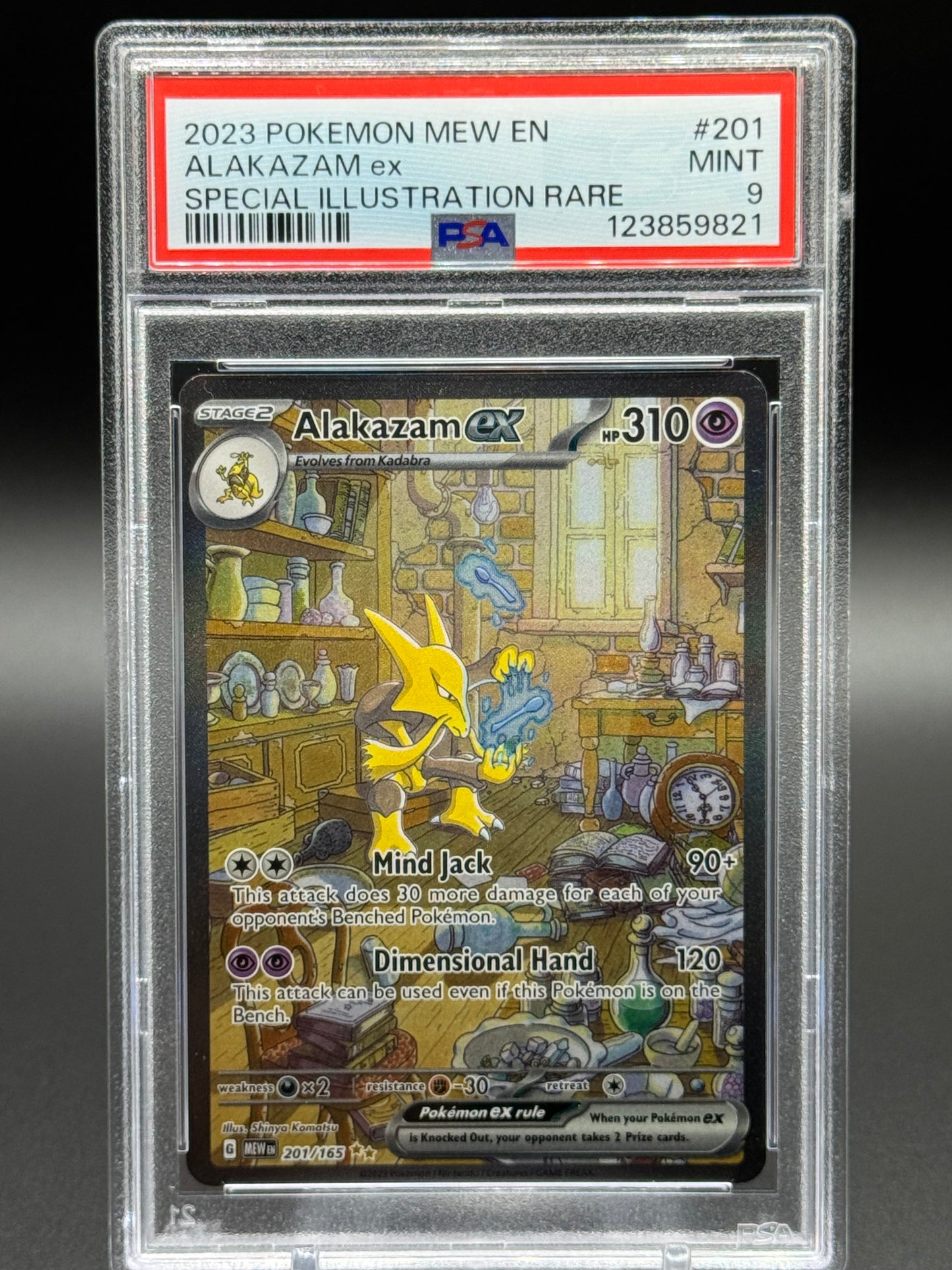 Pokemon TCG Alakazam ex | Scarlet & Violet 151 201/165 | PSA Graded MINT 9