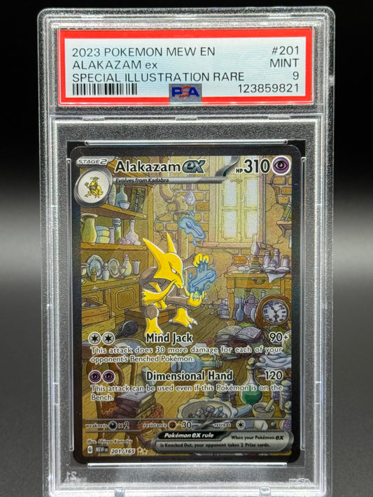 Pokemon TCG Alakazam ex | Scarlet & Violet 151 201/165 | PSA Graded MINT 9