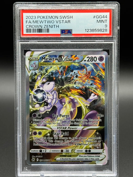 Pokemon TCG Mewtwo VSTAR | Crown Zenith GG44/GG70 | PSA Graded MINT 9