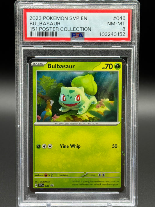 Pokemon TCG Bulbasaur | Black Star Promo SVP046 | PSA Graded NM-MT 8