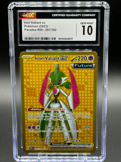 Pokemon TCG Iron Valiant ex | Paradox Rift 261/182 | CGC Graded GEM MINT 10