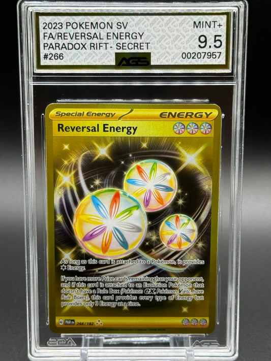 Pokemon TCG Reversal Energy | Paradox Rift 266/182 | AGS Graded MINT+ 9.5