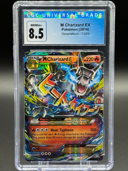 Pokemon TCG M Charizard EX | Generations 12/83 | CGC Graded NM/MINT+ 8.5