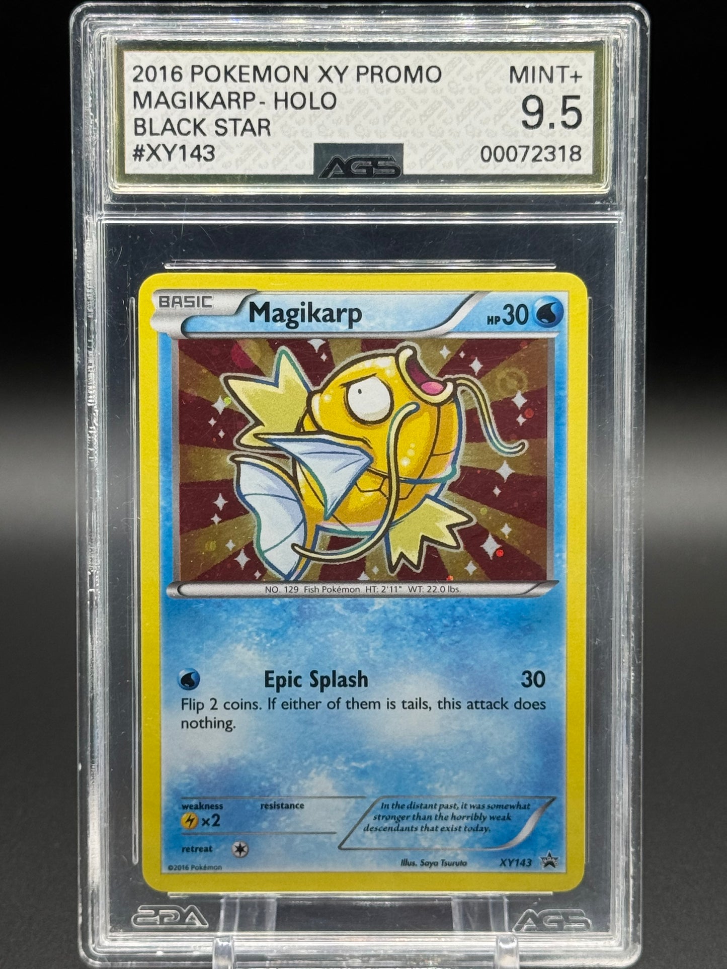 Pokemon TCG Magikarp | Black Star Promo XY143 | AGS Graded MINT+ 9.5