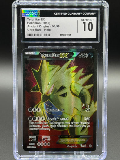 Pokemon TCG Tyranitar EX | Ancient Origins 91/98 | CGC Graded GEM MINT 10