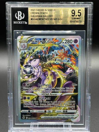 Pokemon TCG Mewtwo VSTAR | Crown Zenith GG44/GG70 | BGS Graded GEM MINT 9.5
