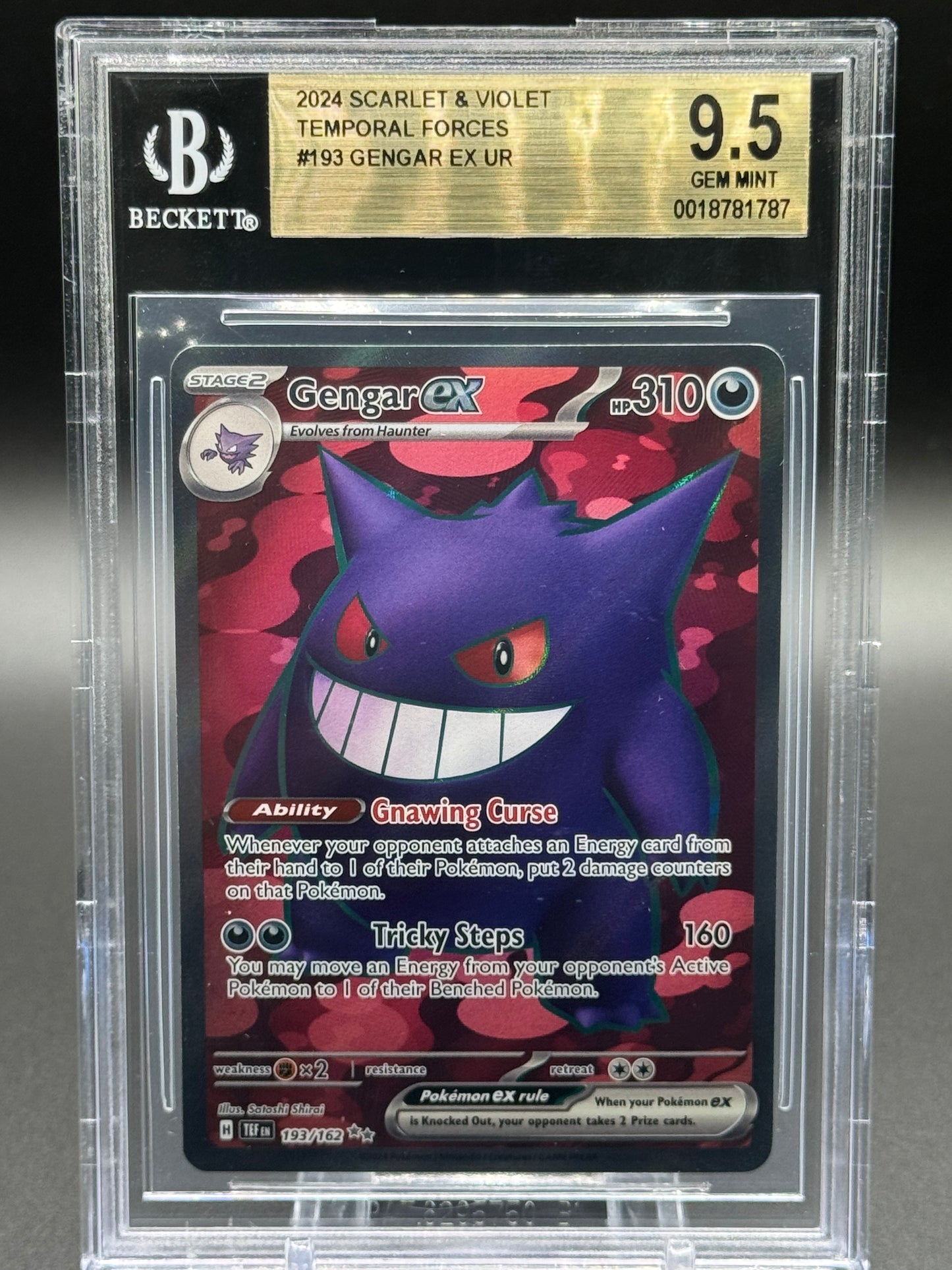 Pokemon TCG Gengar ex | Temporal Forces 193/162 | BGS Graded GEM MINT 9.5