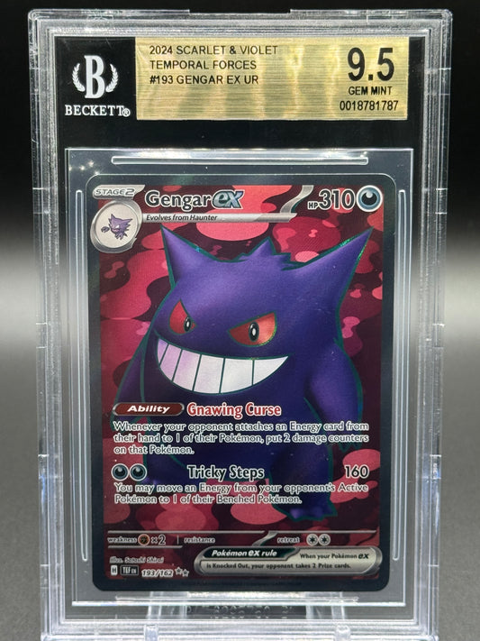 Pokemon TCG Gengar ex | Temporal Forces 193/162 | BGS Graded GEM MINT 9.5