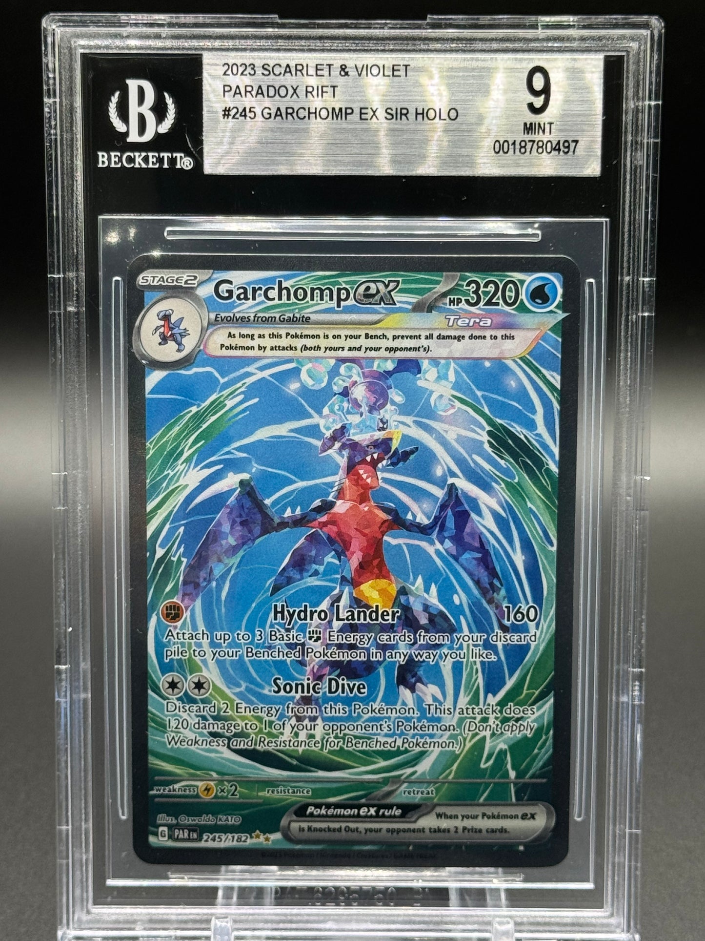 Pokemon TCG Garchomp ex | Paradox Rift 245/182 | BGS Graded MINT 9