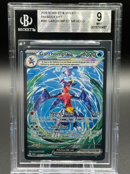 Pokemon TCG Garchomp ex | Paradox Rift 245/182 | BGS Graded MINT 9