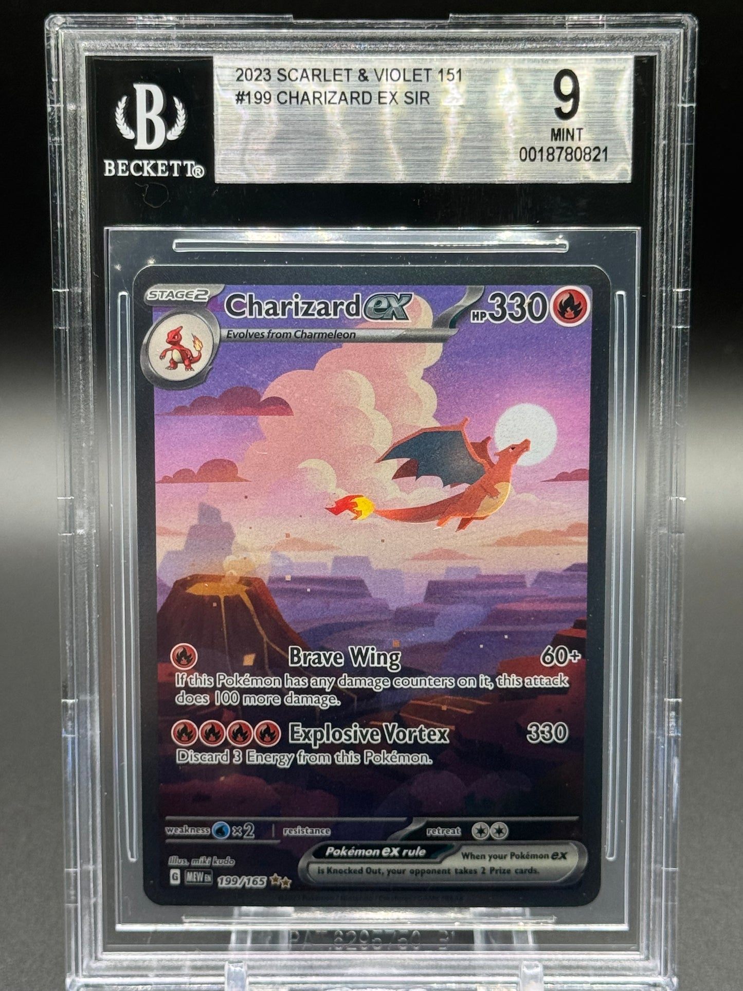 Pokemon TCG Charizard ex | Scarlet & Violet 151 199/165 | BGS Graded MINT 9