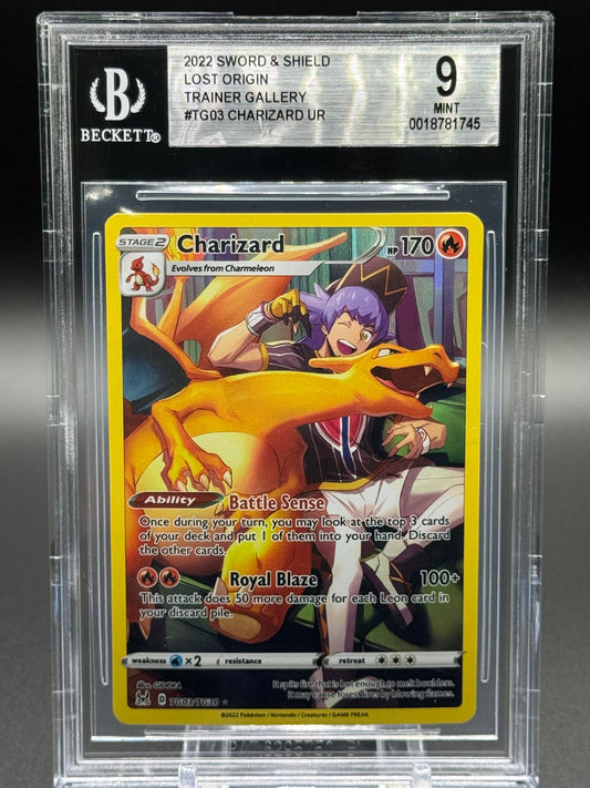 Pokemon TCG Charizard | Lost Origin TG03/TG30 | BGS Graded MINT 9